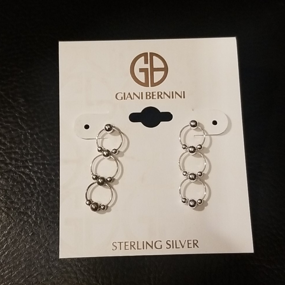 Giani Bernini Sterling Silver Ring Drop Earrings